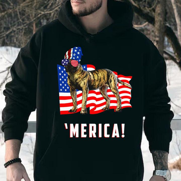 4th Of July Presa Canario Dog Merica Tee t-shirt hoodie