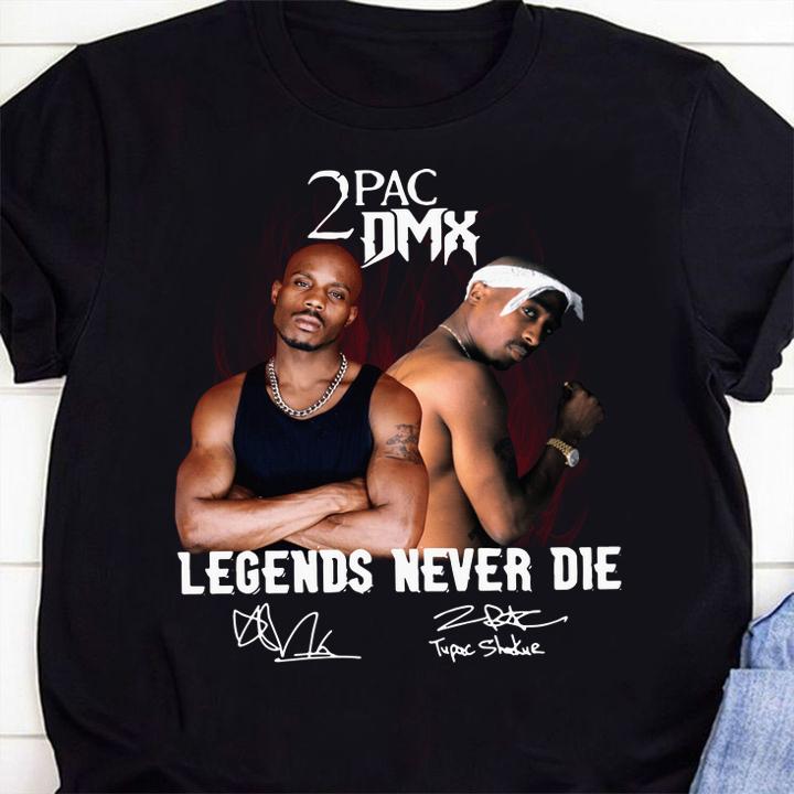 Tupac Shakur and DMX Legends Never Die t-shirt shirt
