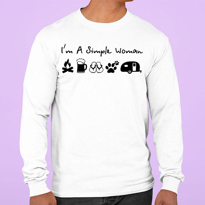 I'm A Simple Woman I Like Campfire Beer Flip Flops Paw Dog Camping t-shirt sweatshirt