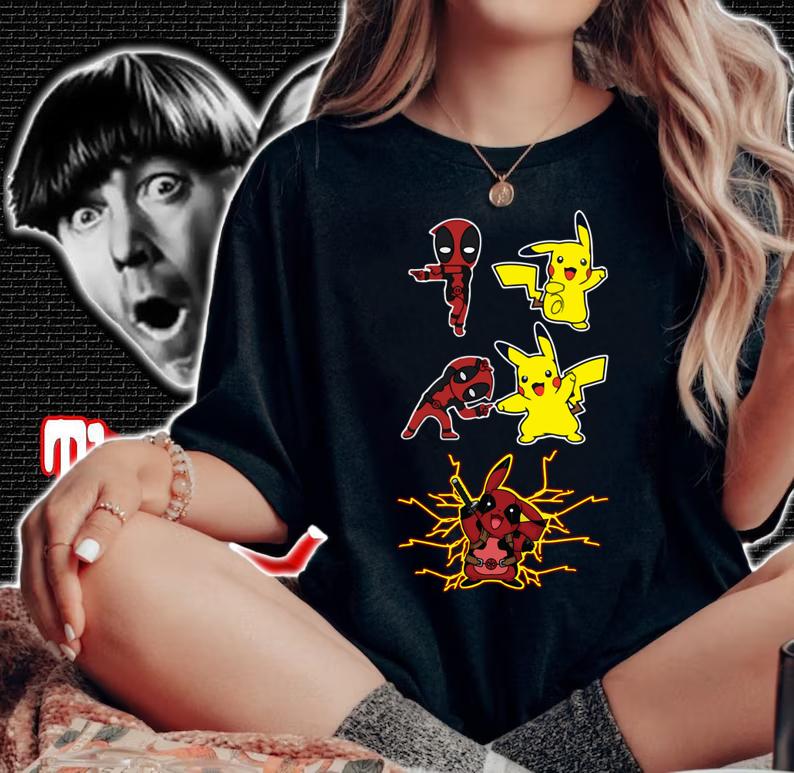Awesome Deadpool fusion Pikachu become Pikapool t-shirt woman shirt