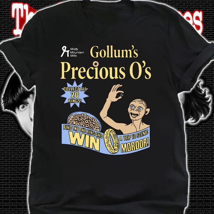 Gollum’s precious o’s collect all 20 rings find the one ring and win a trip to scenic mordor t-shirt shirt