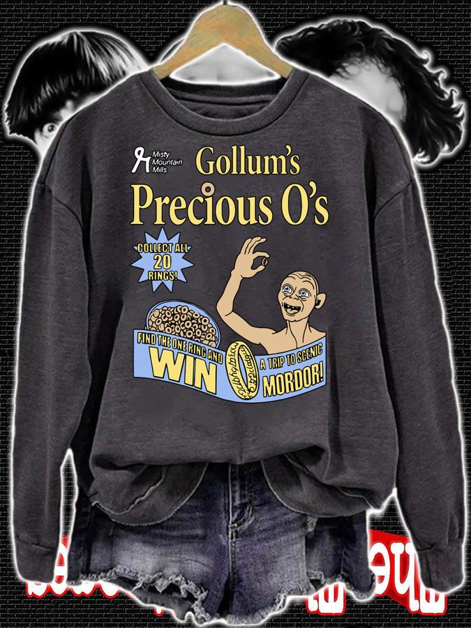 Gollum’s precious o’s collect all 20 rings find the one ring and win a trip to scenic mordor t-shirt sweatshirt