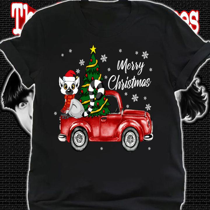 Lemur Truck Christmas Costume Funny Lemur Lover Gift sweater t-shirt shirt