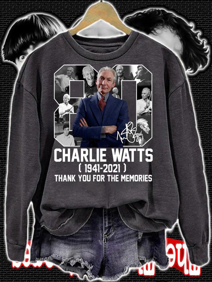 Thank You For The Memories 80 Years Of Charlie Watts Rip The Rolling Stones t-shirt sweatshirt