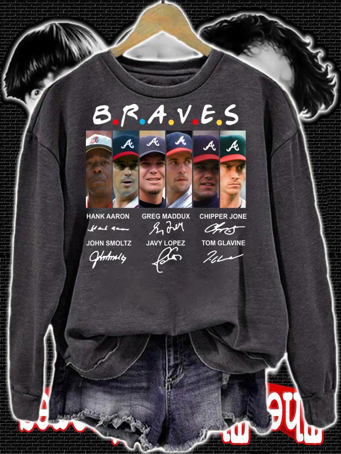 Atlanta Braves Team Signature Friends t-shirt sweatshirt