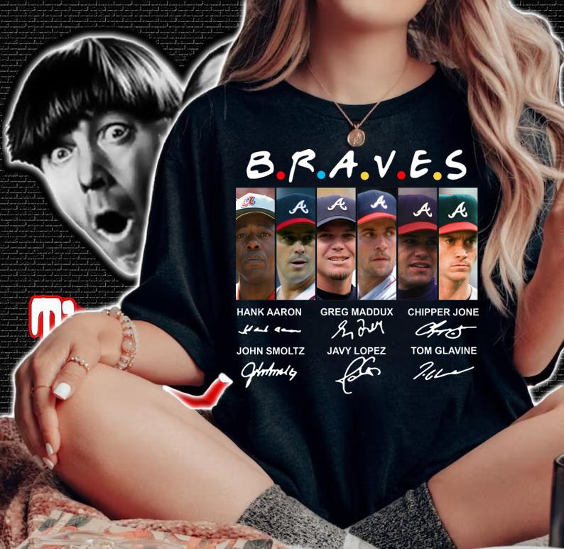 Atlanta Braves Team Signature Friends t-shirt woman shirt