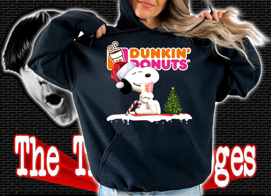 Snoopy drink Dunkin' Donuts Christmas t-shirt hoodie