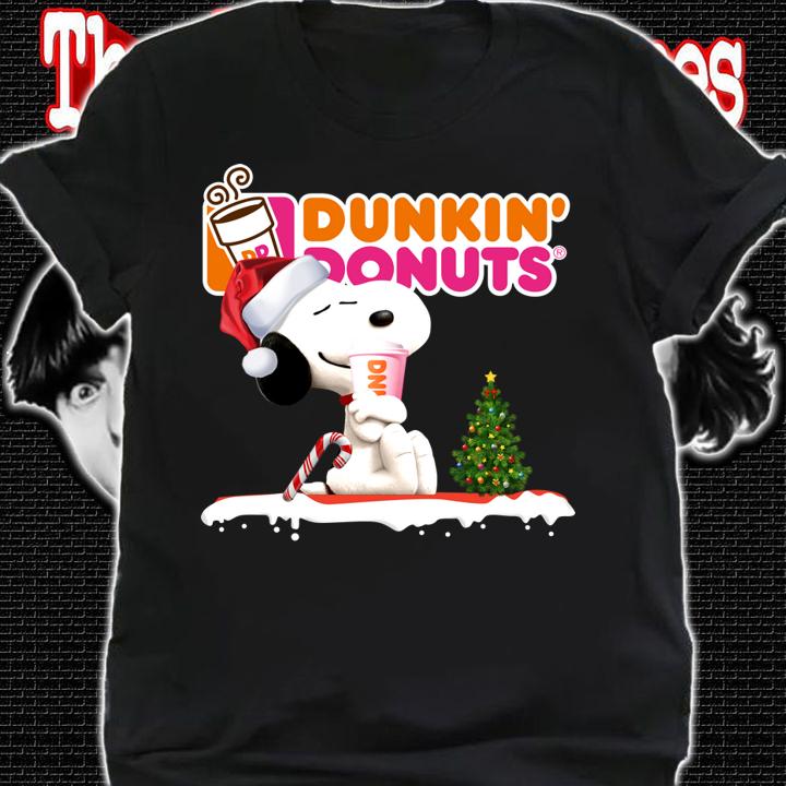 Snoopy drink Dunkin' Donuts Christmas t-shirt shirt