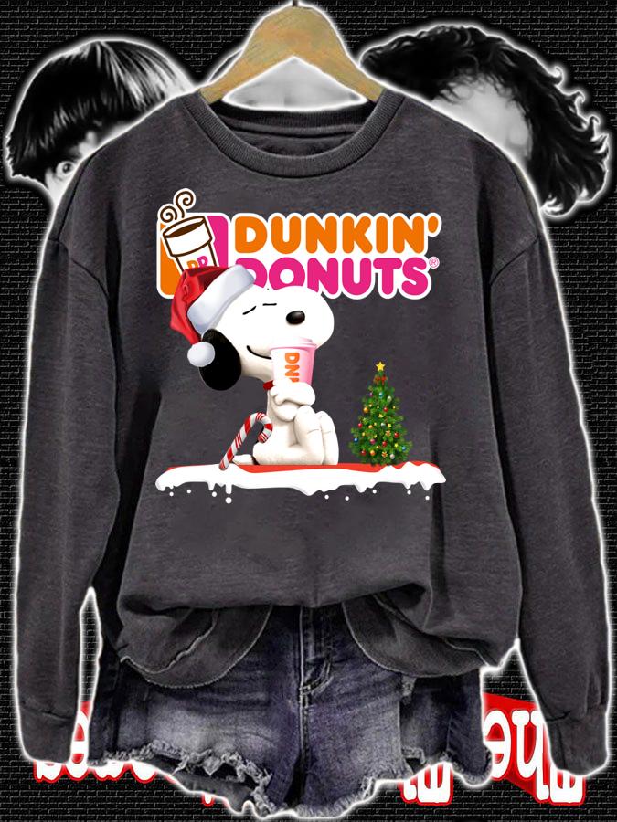 Snoopy drink Dunkin' Donuts Christmas t-shirt sweatshirt