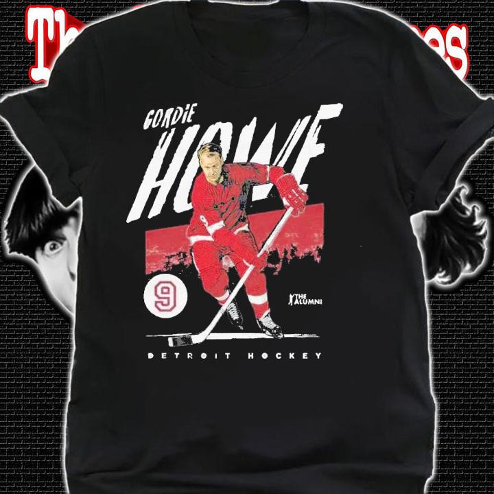 Detroit Red Wings Gordie Howe #9 Grunge t-shirt shirt