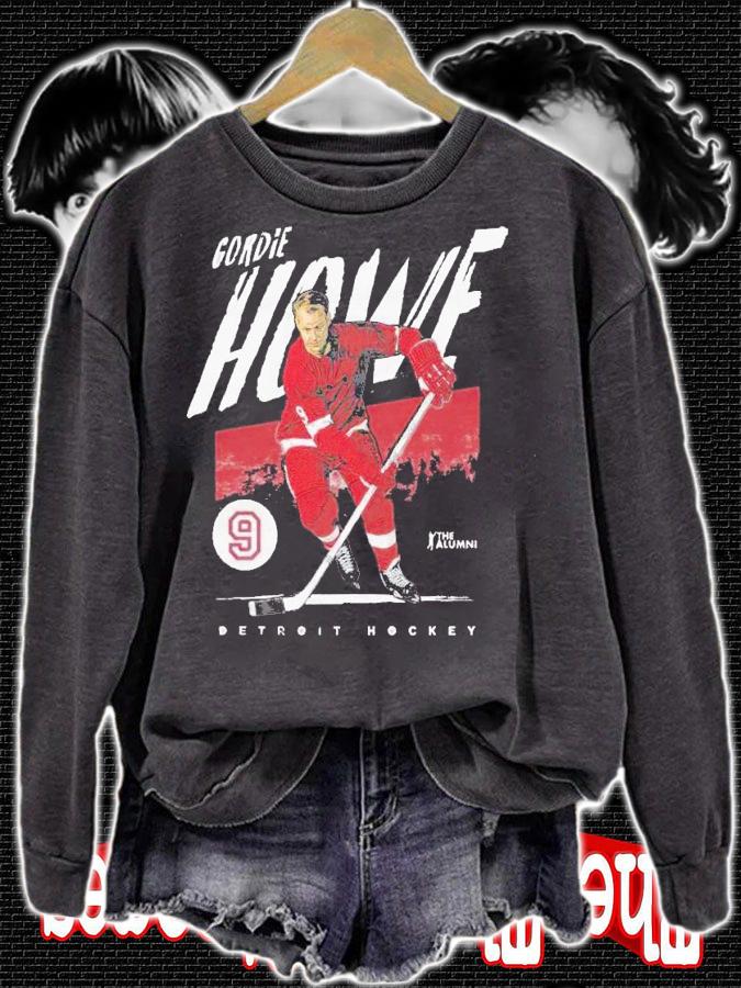 Detroit Red Wings Gordie Howe #9 Grunge t-shirt sweatshirt