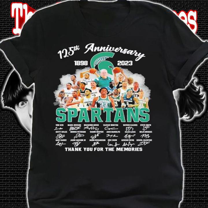 125th anniversary 1898 2023 Spartans thank you for the memories shirt t-shirt shirt