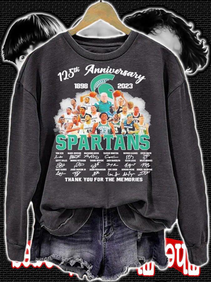 125th anniversary 1898 2023 Spartans thank you for the memories shirt t-shirt sweatshirt