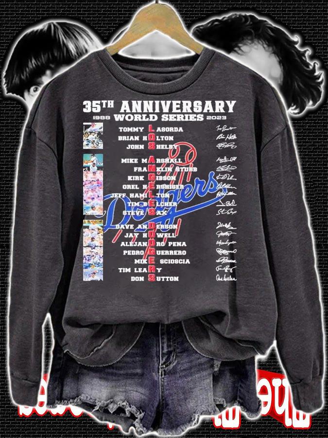 35th anniversary 1988 2023 World Series Los Angeles Dodgers signatures shirt t-shirt sweatshirt