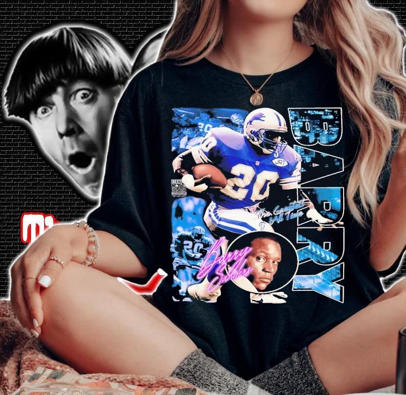 Barry Sanders vintage shirt t-shirt woman shirt