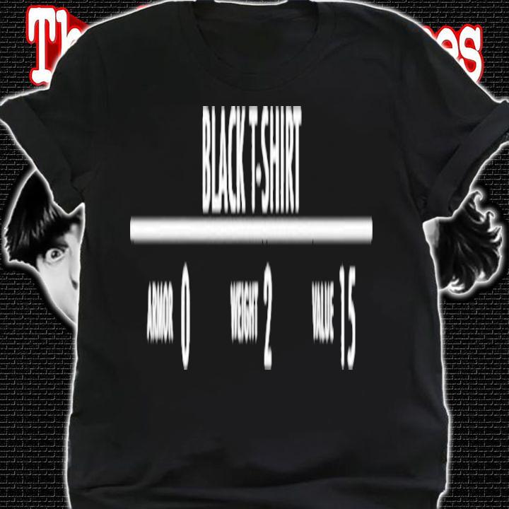 Black T-Shirt Armor 0 Weight 2 Value 15 t-shirt shirt