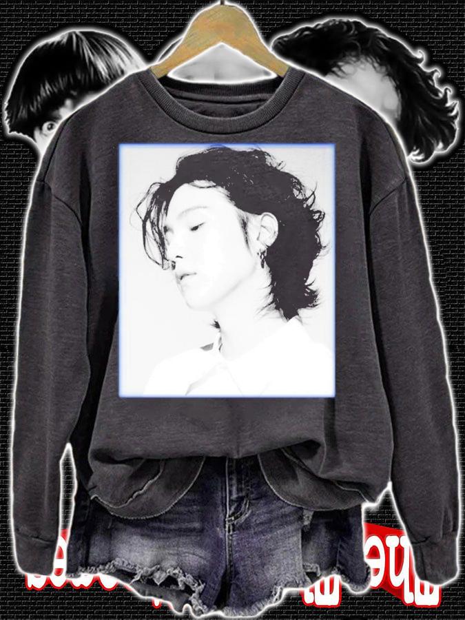 BTS Suga Beauty Yoongi Long Hair Shirt t-shirt sweatshirt