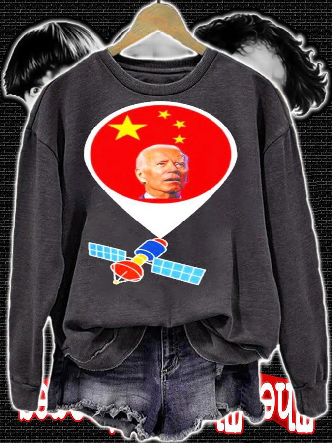 Chinese Spy Balloon Funny Surveillance Joe Biden China Flag shirt t-shirt sweatshirt