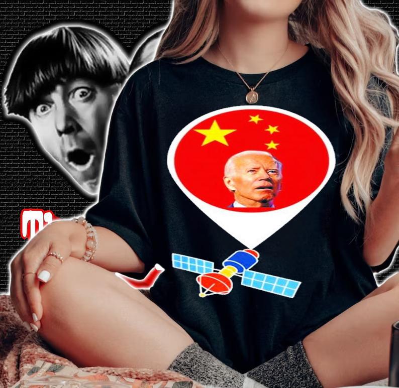 Chinese Spy Balloon Funny Surveillance Joe Biden China Flag shirt t-shirt woman shirt