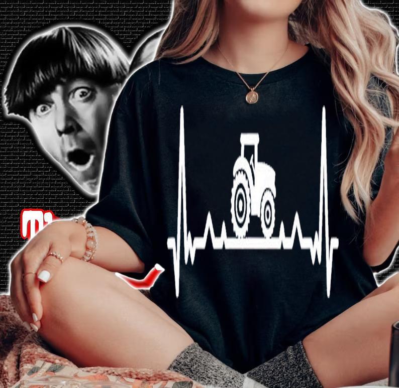 Heartbeat Tractor shirt t-shirt woman shirt
