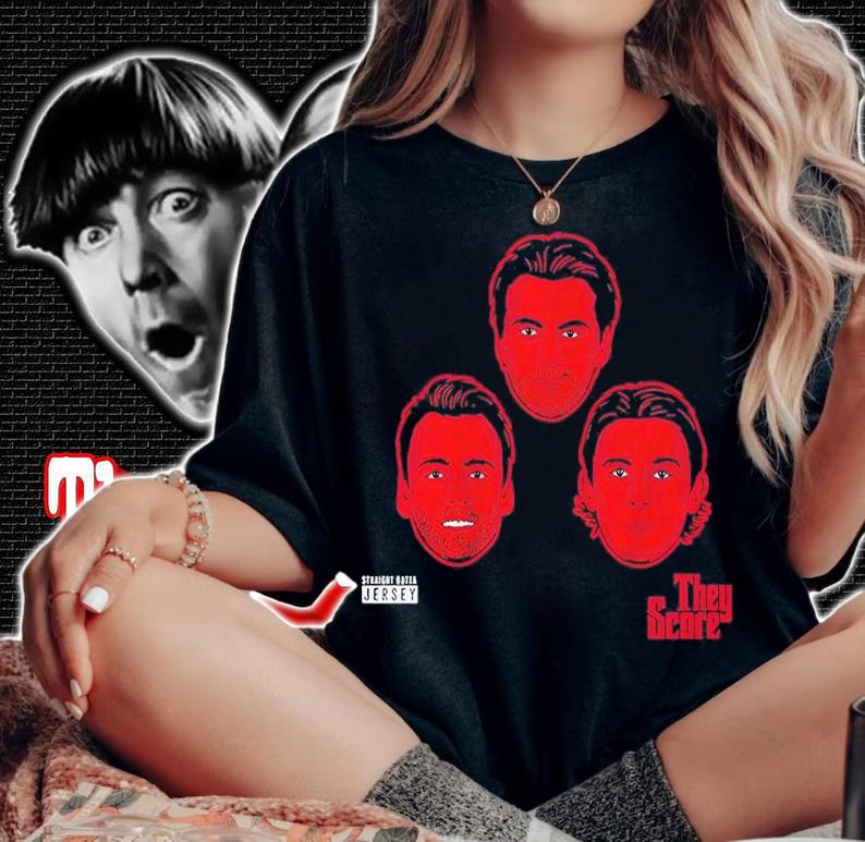 Nico Hischier Jesper Bratt And Jack Hughes They Score Shirt t-shirt woman shirt