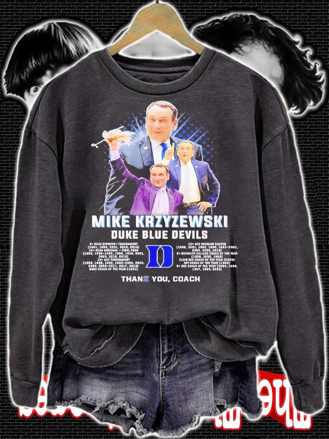 Mike Krzyzewski Duke Blue Devils thank you Coach shirt t-shirt