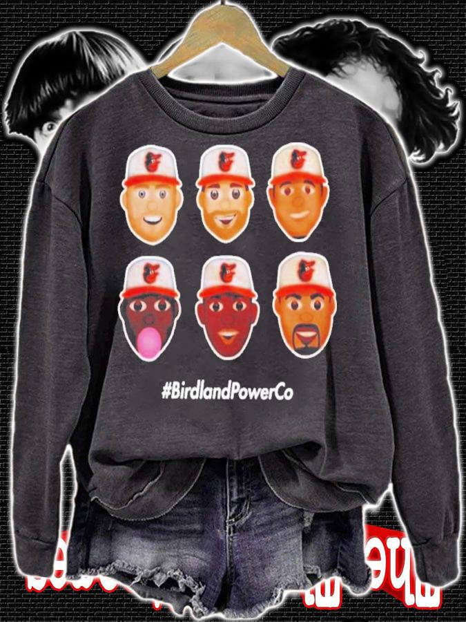 Birdland Power Co Homerun Emoji Orange Shirt t-shirt sweatshirt