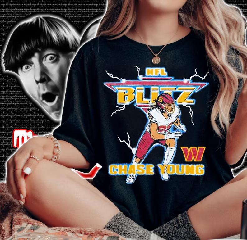NFL Blitz Commanders Chase Young shirt t-shirt