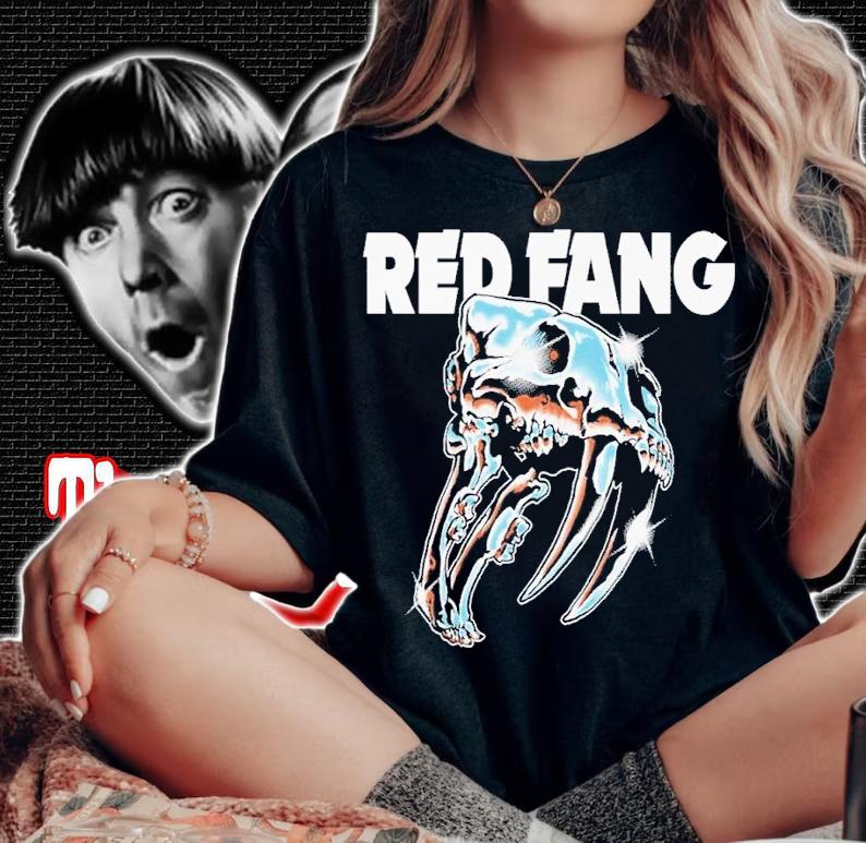 Red Fang Chrome Skull shirt t-shirt woman shirt
