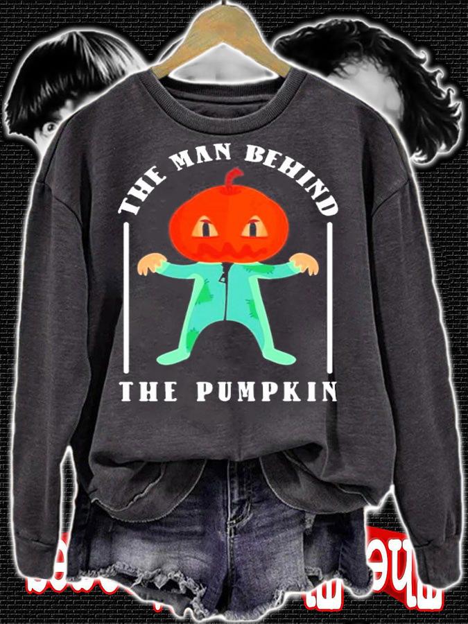 Halloween Pregnancy Man Behind Pumpkin Halloween Pregnancy shirt t-shirt sweatshirt