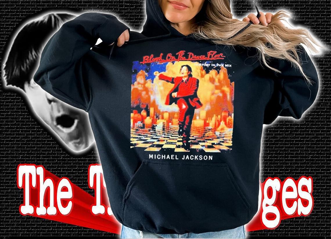 Michael Jackson Blood Shirt On The Dance Floor Boyfriend Fit Girls Shirt t-shirt