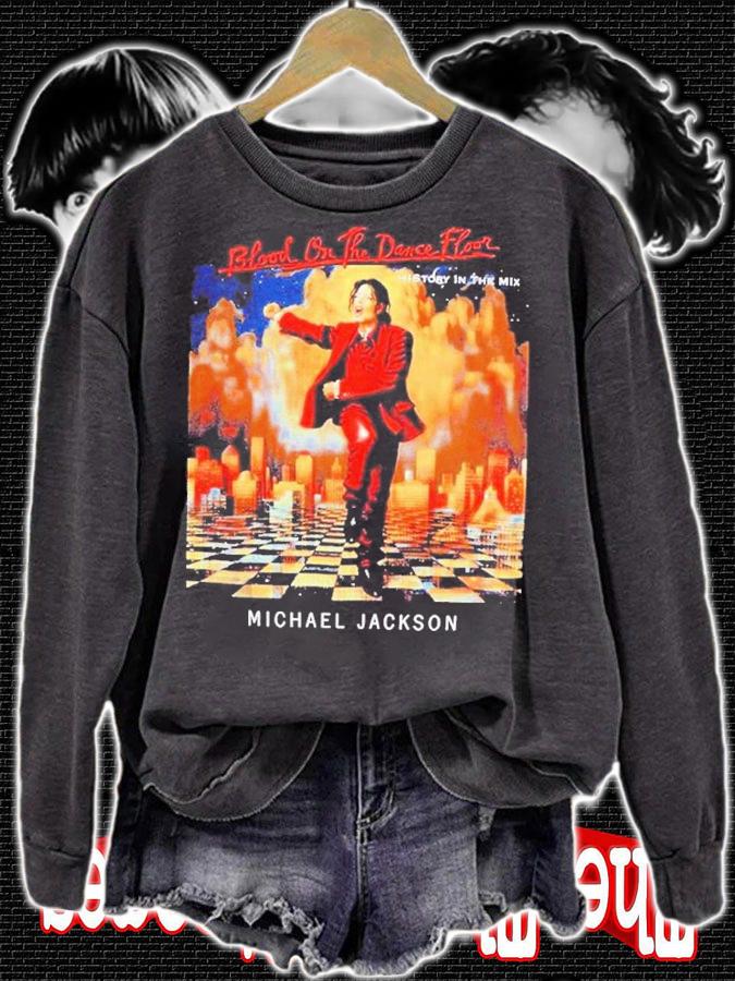 Michael Jackson Blood Shirt On The Dance Floor Boyfriend Fit Girls Shirt t-shirt