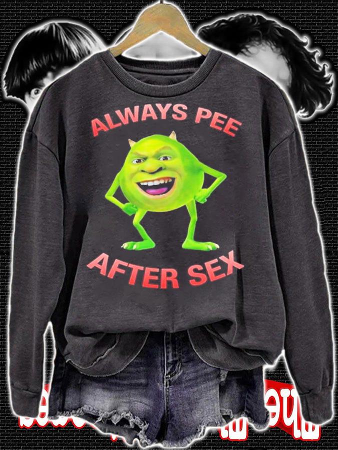 Shrek Mike Wazowski always pee after sex shirt t-shirt