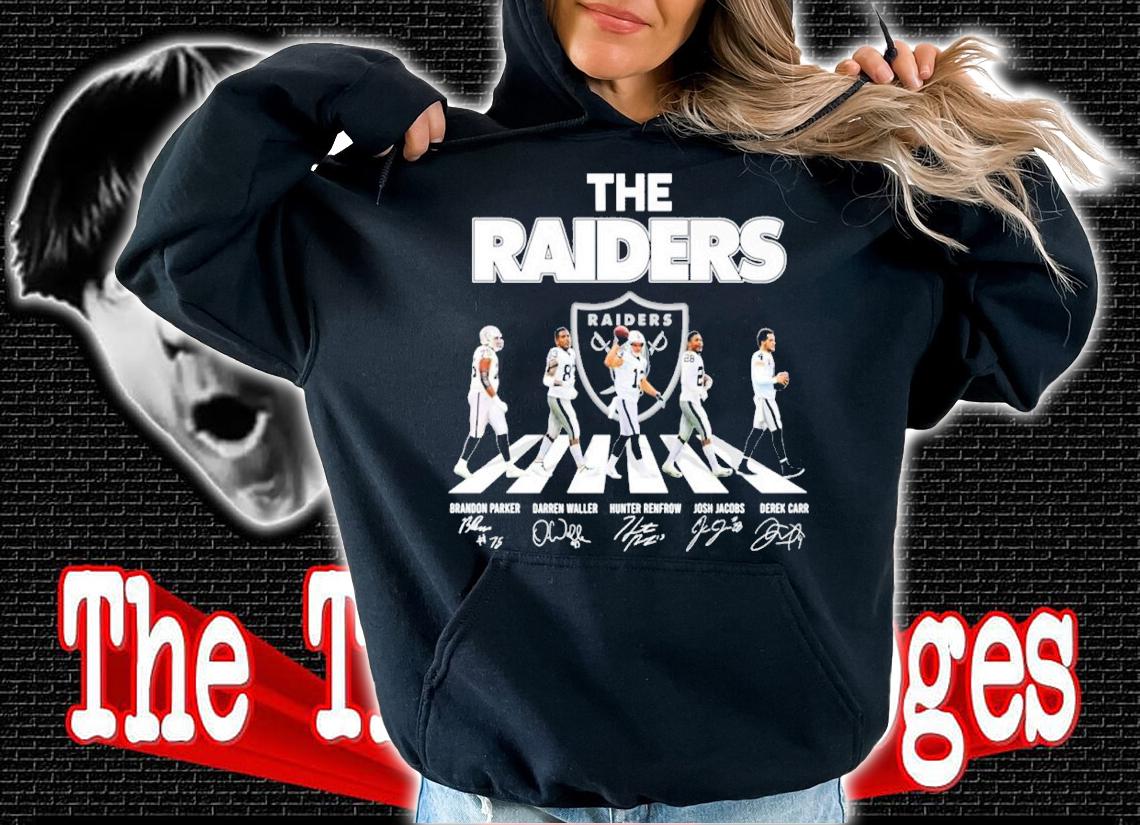 The Raiders Abbey Road Brandon Parker Darren Waller Hunter Renfrow shirt t-shirt hoodie