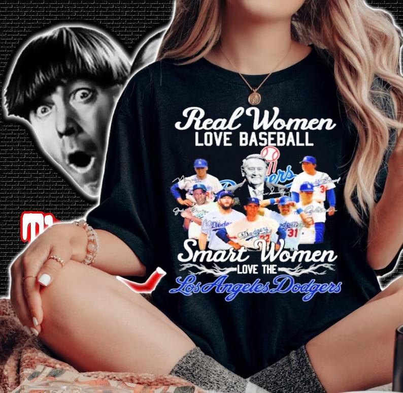Vin Scully Real Women Love Baseball Smart Women Love The Los Angeles Dodgers Signatures Shirt t-shirt