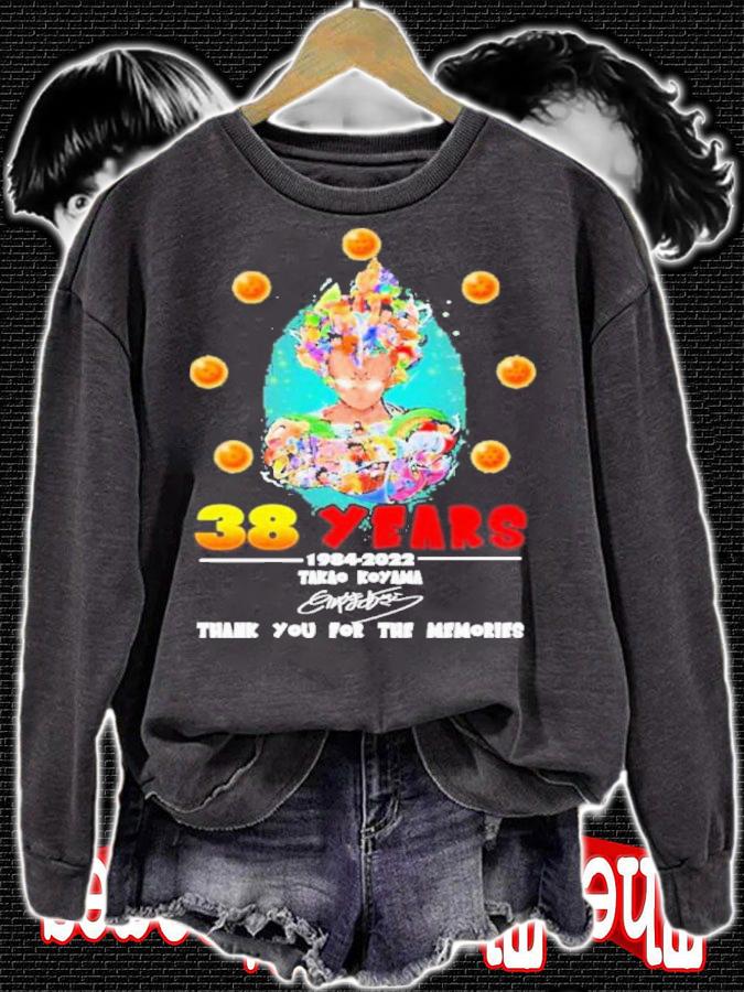 Dragon Ball 38 Years 1984-2022 Takao Koyama Signatures Thank You For The Memories Shirt t-shirt sweatshirt