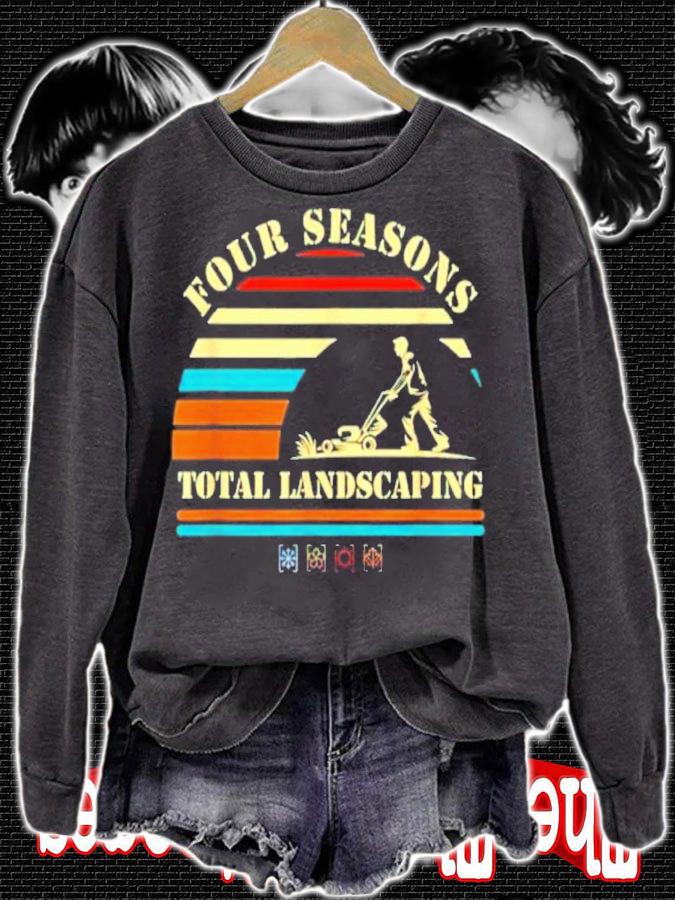 Four Season Total Landscaping Sunset For Gardeners Vintage Shirt t-shirt