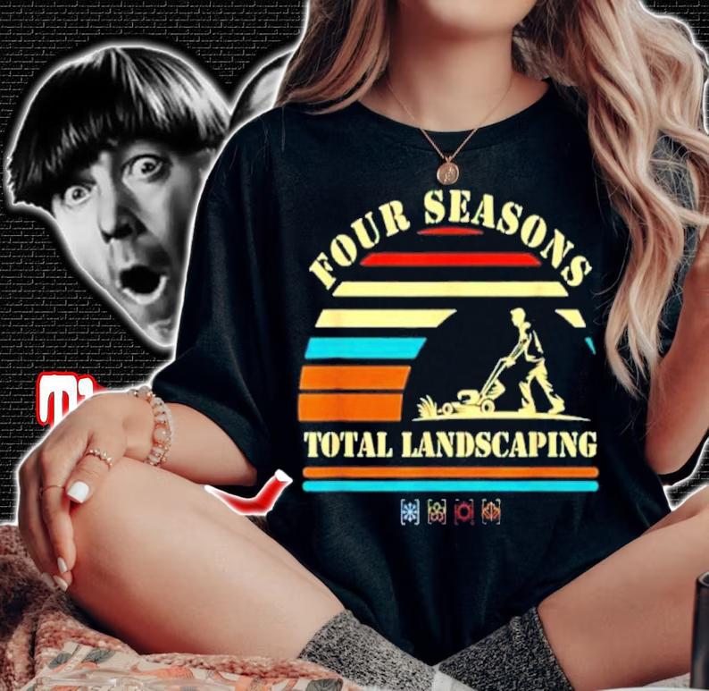 Four Season Total Landscaping Sunset For Gardeners Vintage Shirt t-shirt
