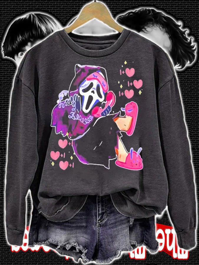 Halloween Ghost Scream Calling Halloween Funny Face Shirt t-shirt sweatshirt