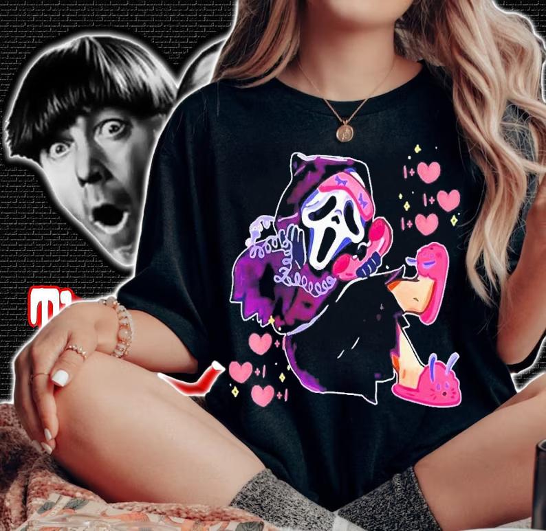 Halloween Ghost Scream Calling Halloween Funny Face Shirt t-shirt woman shirt
