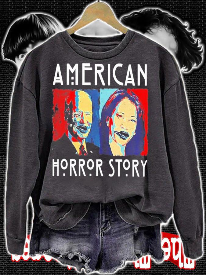 Joe Biden And Kamala Harris America Horror Story Shirt t-shirt sweatshirt