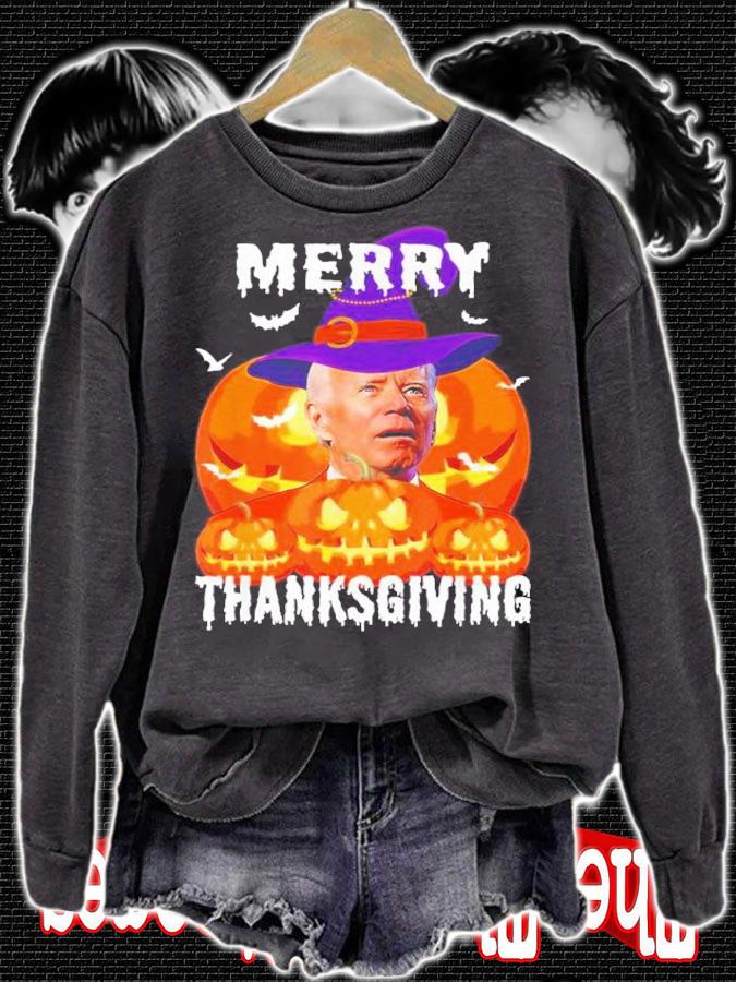 Joe Biden Confused Merry Thanksgiving For Halloween Shirt t-shirt sweatshirt