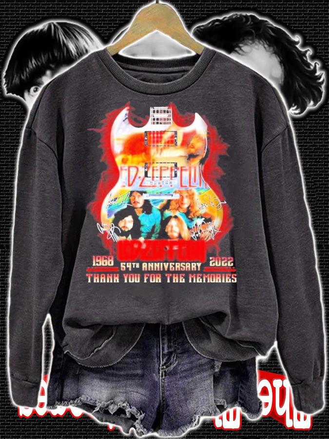 Led-Zeppelin Guitar Band 1968-2022 54th Anniversary Signatures Thank You For The Memories Shirt t-shirt sweatshirt