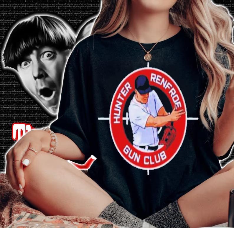 MLB Milwaukee Brewers Hunter Renfroe Gun Club Shirt t-shirt woman shirt