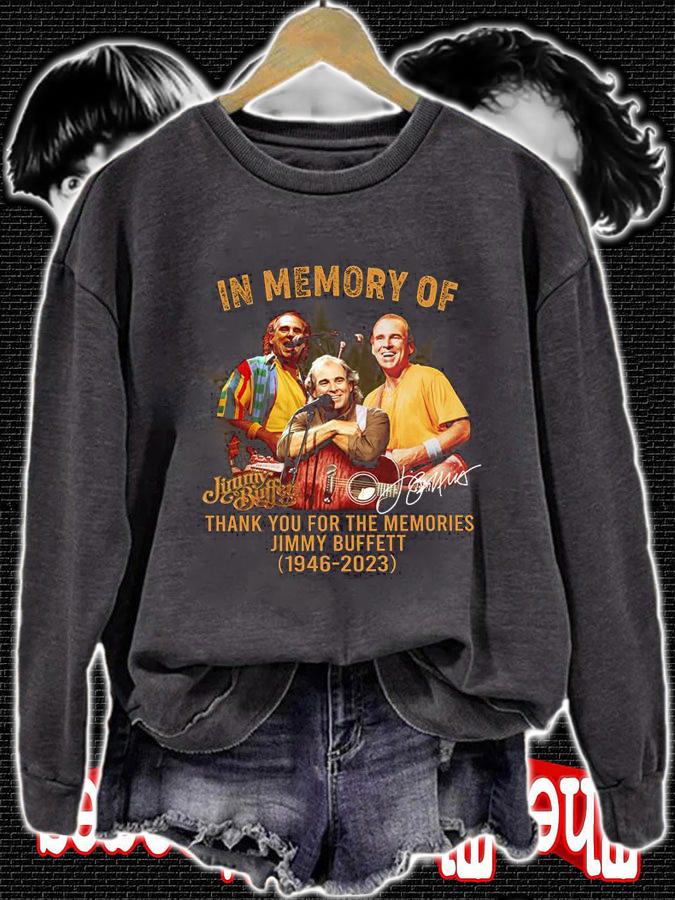In Memory Of Thank You For The Memories Jimmy Buffett 1946-2023 Signature t-shirt