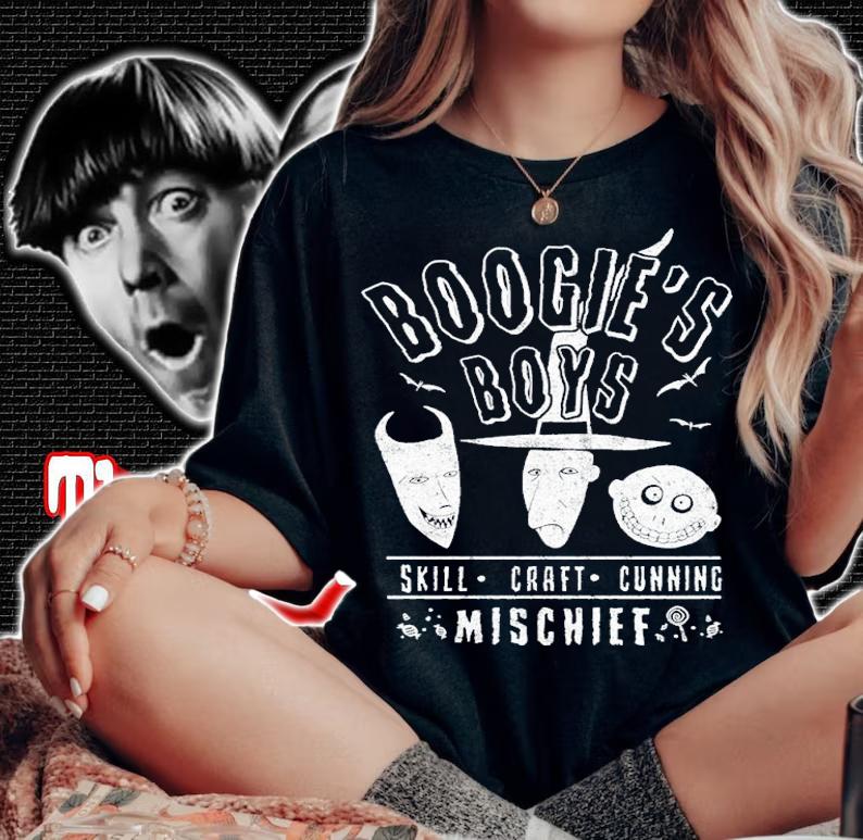 The Nightmare Before Christmas Halloween Lock Shock and Barrel Boogie's Boys shirt t-shirt woman shirt
