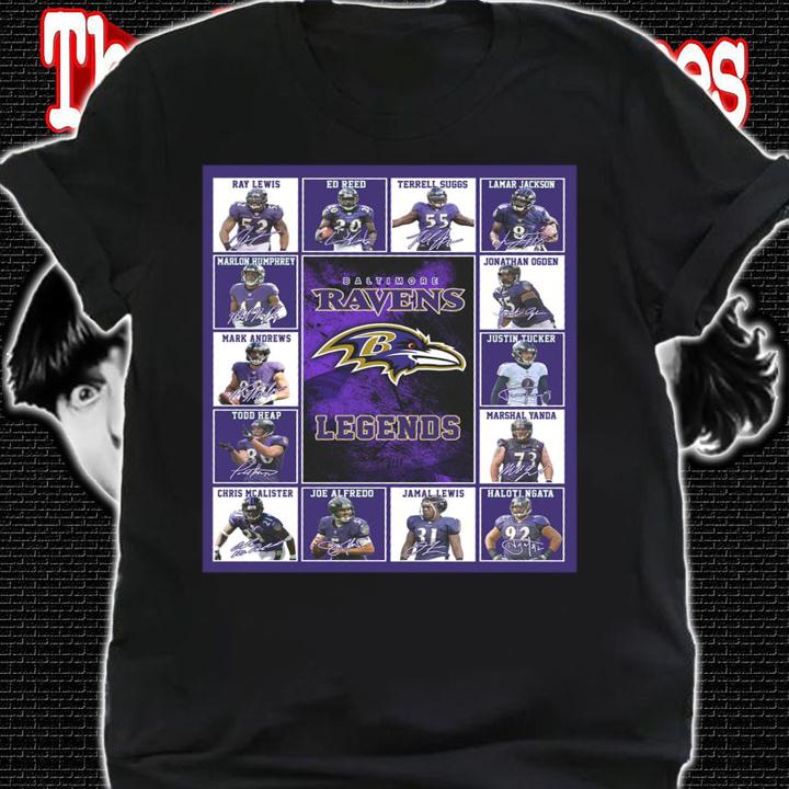 Baltimore Ravens Legends Best Players Signatures t-shirt