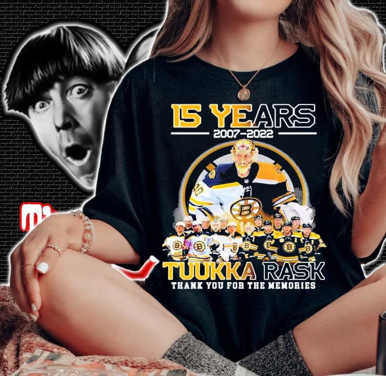 15 Years 2007-2022 Tuukka Rask Signatures Thank You For The Memories Shirt t-shirt