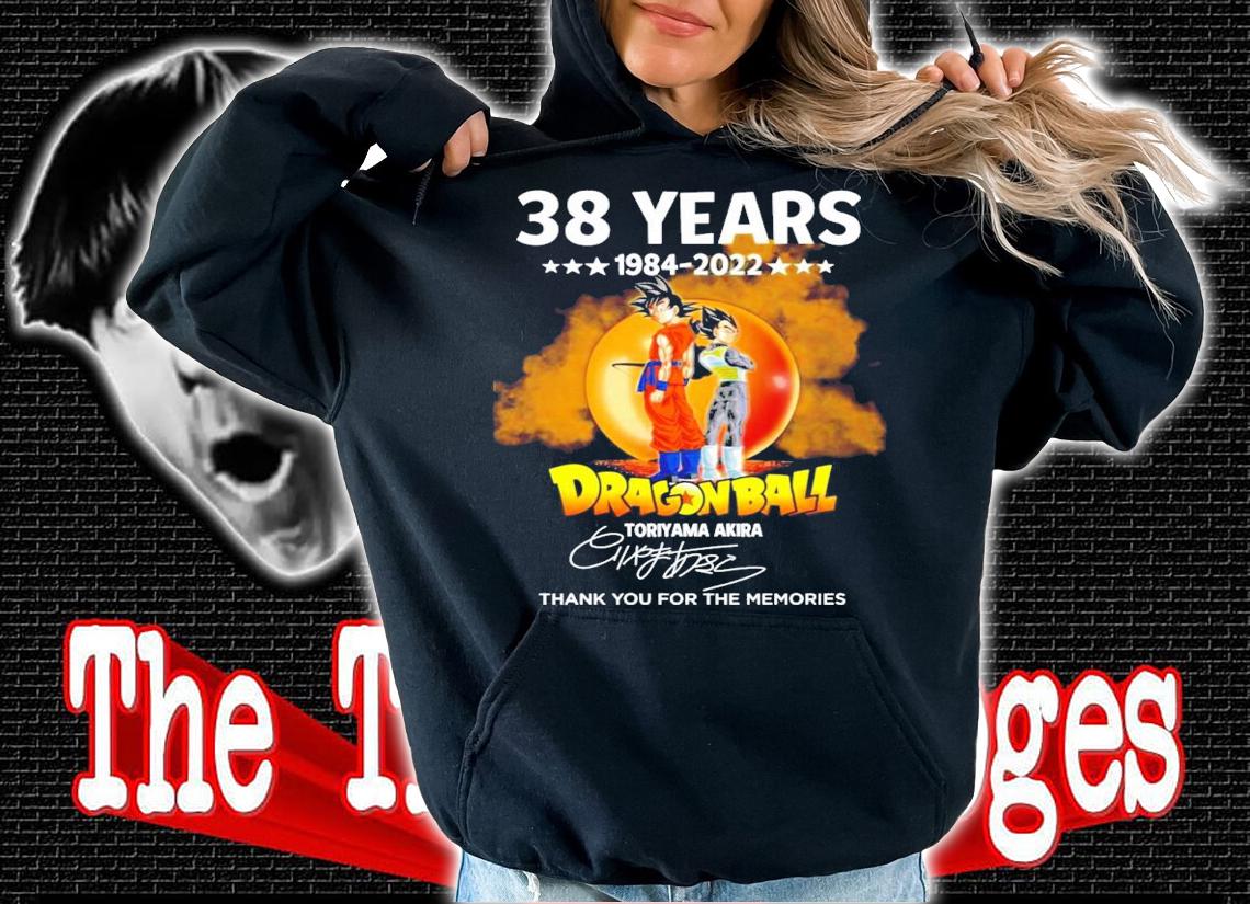 38 Years 1984-2022 Dragon Ball Toriyama Akira Signatures Shirt t-shirt hoodie