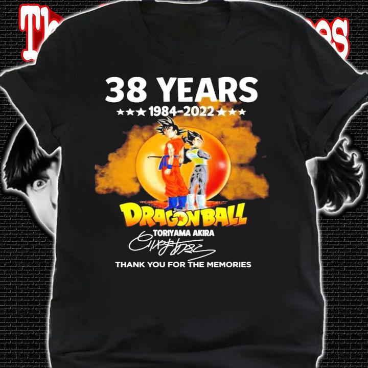 38 Years 1984-2022 Dragon Ball Toriyama Akira Signatures Shirt t-shirt shirt